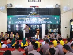 Tingkatkan Iman dan Taqwa Polres Pelabuhan Tanjung Perak Peringati Nuzulul Qur'an.