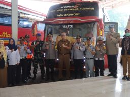 Kapolres Cirebon Kota Bersama Forkopimda Gelar Rampcheck di Terminal Tipe A Harjamukti