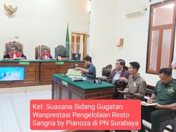 Sidang Gugatan Wantaprestasi Pengelolaan Resto Sangria by Pianoza