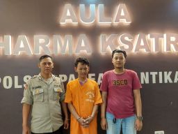 Polisi Berhasil Mengamankan Seorang Residivis yang Mencuri Sepeda Motor Di Jalan Samudra.