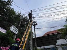 PLN Icon Plus Tertibkan Kabel Ilegal di Tiang PLN Kota Sidoarjo untuk Dukung Mandiri U-20 Challenge Series