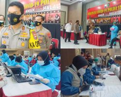 Laksanakan Vaksinasi, Polisi Dan Kiyai Tingkatkan Herd Immunity Di Jatim