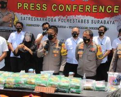 46,6 Kg Sabu Dan 4.000 Pil Koplo Berhasil di Amankan Satresnarkoba Polrestabes Surabaya