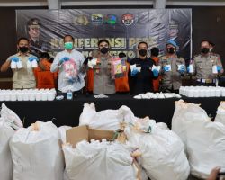 Berhasil Ungkap Jaringan Narkoba, Polresta Mojokerto Amankan 3,1 juta Butir Pil Koplo