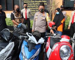 Beraksi di 9 TKP Ibu Muda Pelaku Penggelapan Motor Berhasil Diamankan Polres Blitar Kota