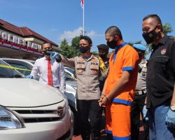 Polres Batu Berhasil Amankan Pelaku Penggelapan 6 Mobil Rental