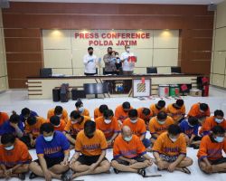 Polda Jatim Bongkar Tindak Pidana Perjudian, Amankan 500 Tersangka