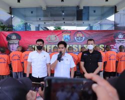 Polres Kediri Berhasil Mengamankan 15 Tersangka Penganiayaan Antar Perguruan Silat