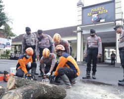 Polres Kediri Kota Tingkatkan Kemampuan Penanggulangan Bencana