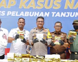 Polres Tanjung Perak Musnahkan Barang Bukti Puluhan Kilogram Narkoba