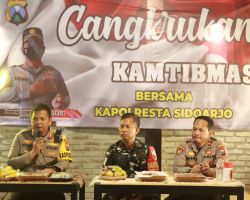 Sukseskan KTT G20, Polresta Sidoarjo Gelar Cangkrukan Kamtibmas 