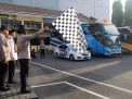 Polres Tanjung Perak Berangkatkan 100 Pemudik Tujuan Jakarta.