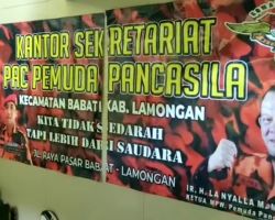 Ketua PAC Pemuda Pancasila Babat Laporkan Pengerusakan Banner di Kantor Sekretariat Ke Polisi 