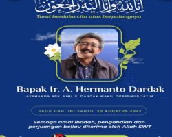 Segenap Jajaran Dewan Redaksi Media Indonesia Pers Turut Berduka Cita, Atas Kepergian Achmad Hermanto Dardak