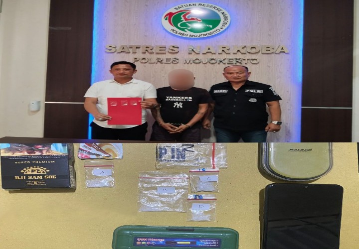 Polres Mojokerto Ungkap Peredaran Narkoba, Pembawa Sabu Diamankan