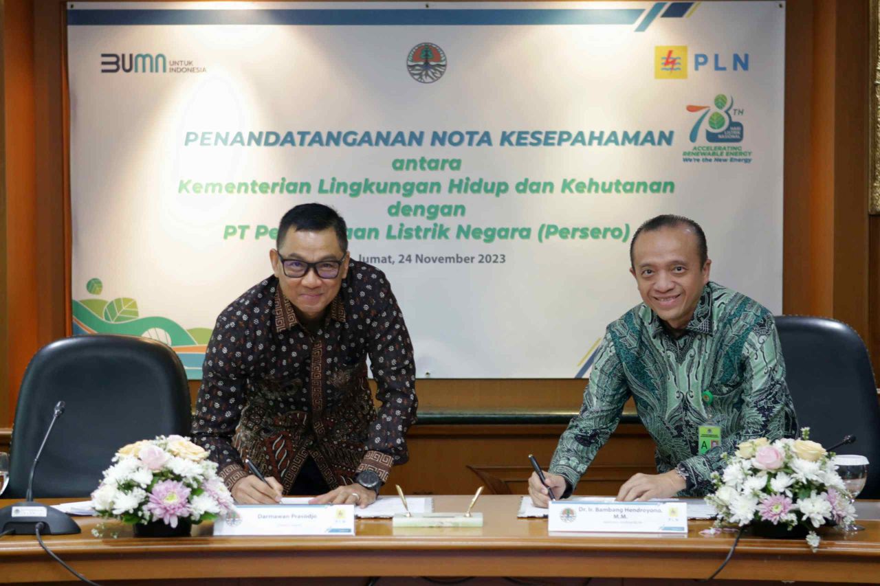 PLN – KLHK Teken MOU Kolaborasi Tingkatkan Penggunaan Energi Terbarukan