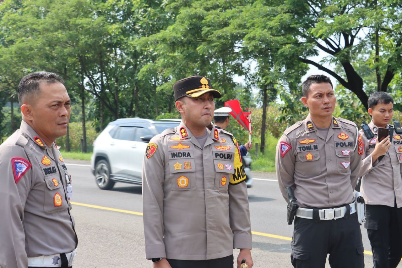 Kapolres Majalengka Cek Jalur Mudik di Tol Cipali Wilayah Hukum Polres Majalengka