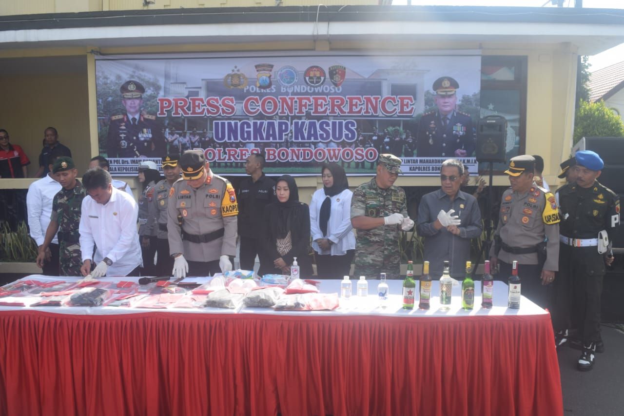Polres Bondowoso Berhasil Ungkap Sejumlah Kasus di Operasi Pekat Semeru 2024 Selama Ramadhan