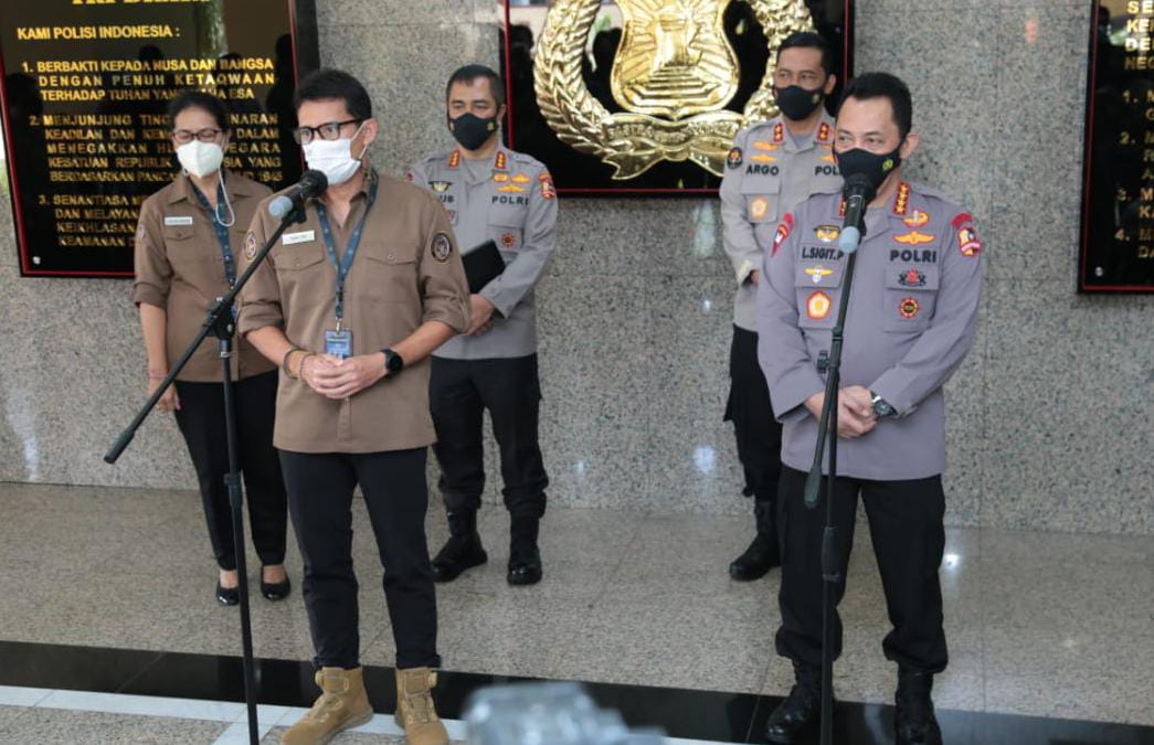 Kapolri Terima Kunjungan Sandiaga Bahas Penguatan 5 Destinasi Super Prioritas