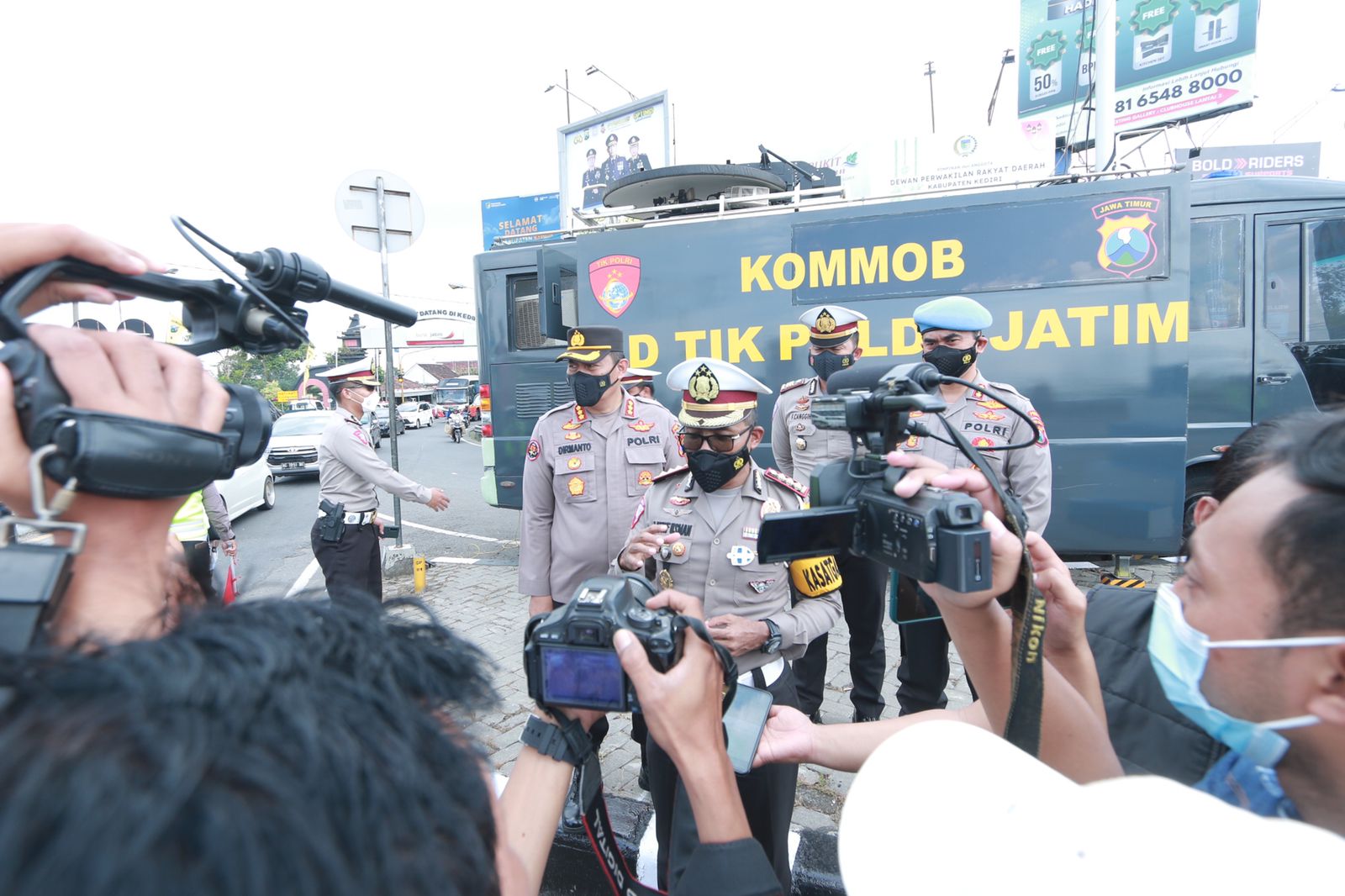Antisipasi Kepadatan Jalur Mudik, Dirlantas Polda Jatim Lakukan Pengecekan di Mengkreng Kediri