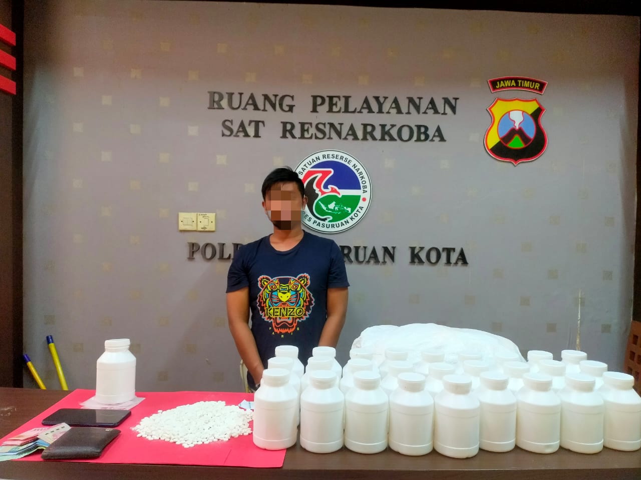 Polres Pasuruan Kota Berhasil Gagalkan Peredaran 28.980 butir Pil Koplo