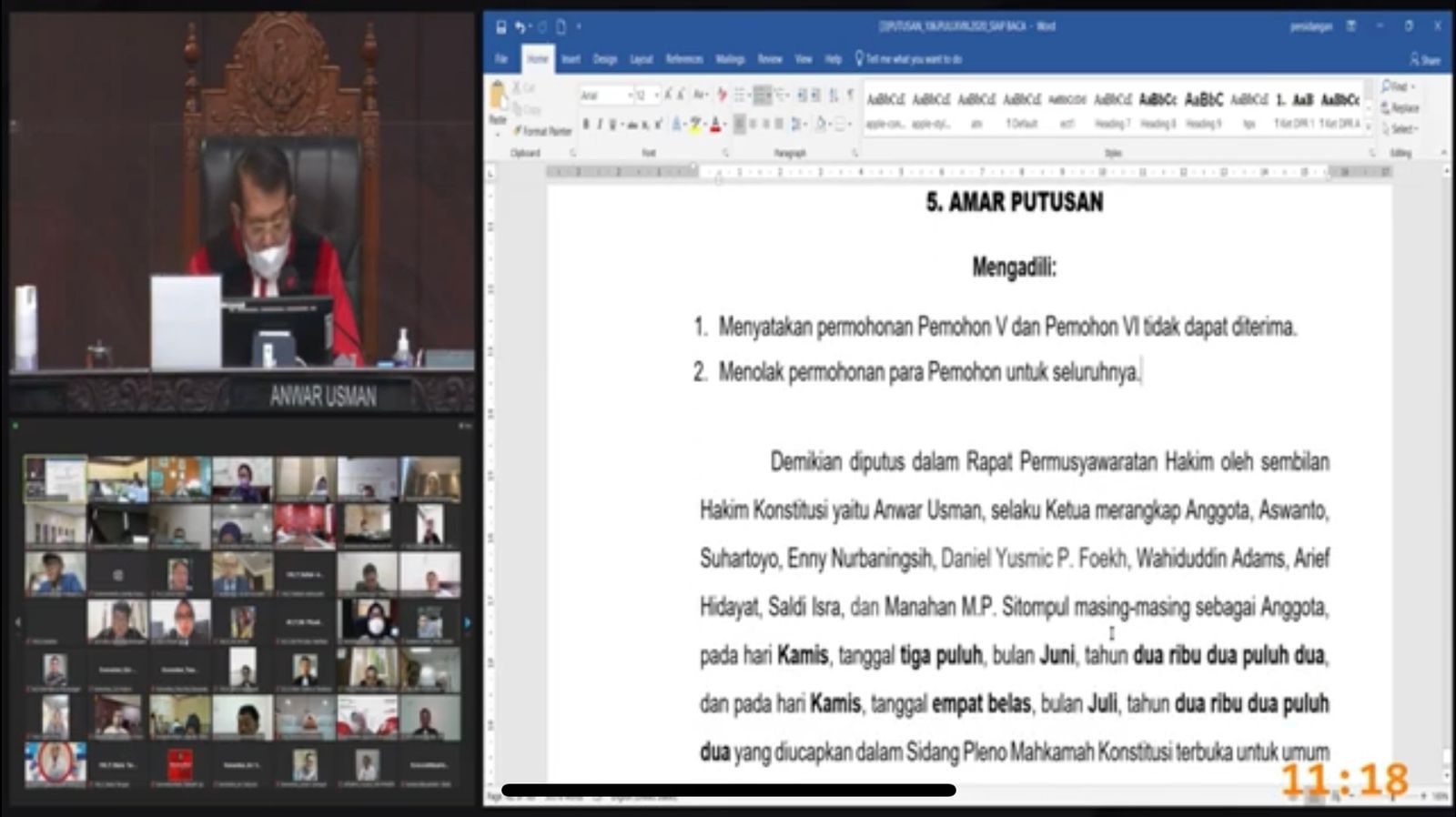 Mahkamah Konstitusi Perintahkan Pemerintah Lakukan Riset Narkotika