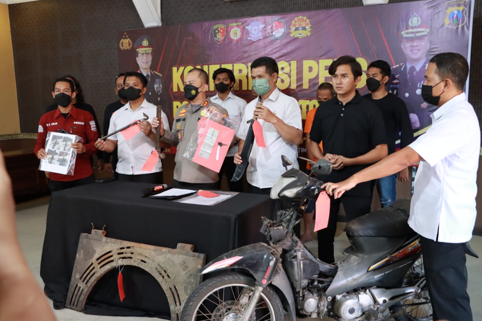 Polresta Mojokerto Berhasil Amankan Pelaku Curat Senilai Ratusan Juta,Pemkot Beri Apresiasi