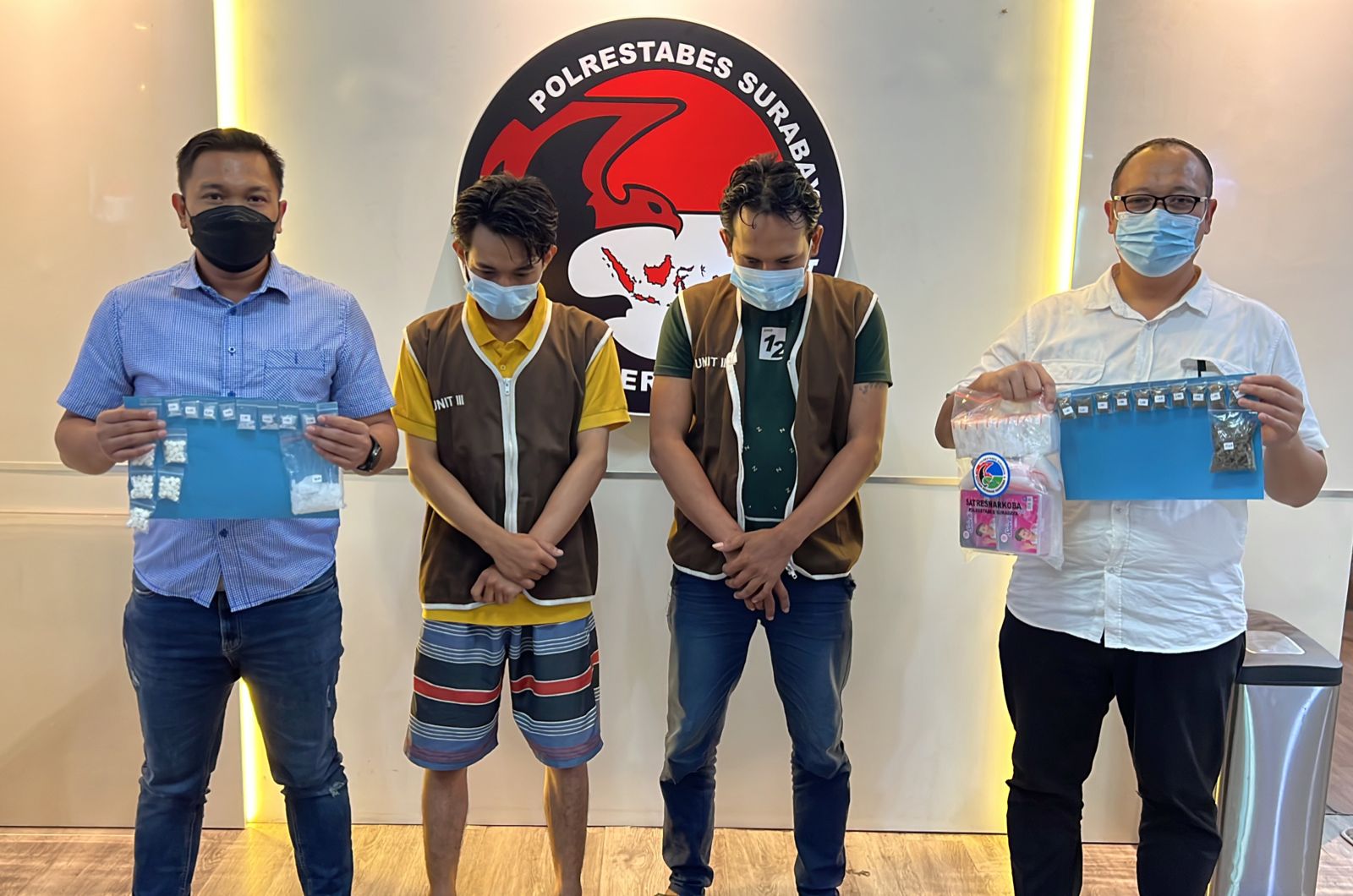 Polrestabes Surabaya Berhasil Gagalkan Peredaran Narkoba, Dua Tersangka Diamankan