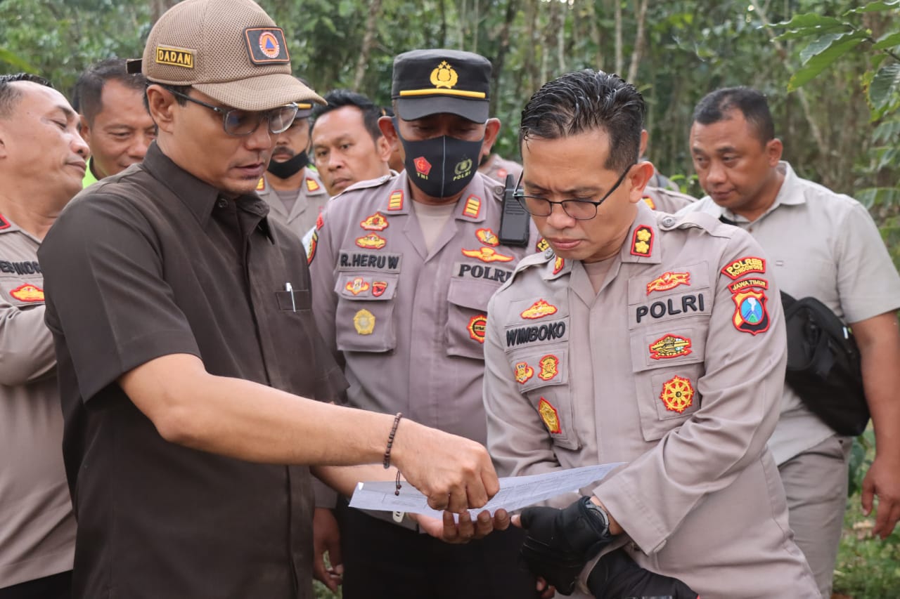 Mitigasi Bencana,Kapolres Bondowoso Memastikan Kesiapan Jalur Evakuasi Dampak Erupsi Gunung Raung