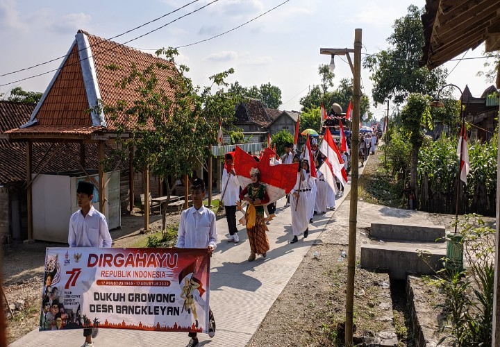 Desa Bangkleyan Kabupaten Blora Gelar Festival Karnaval Sambut HUT RI KE 77