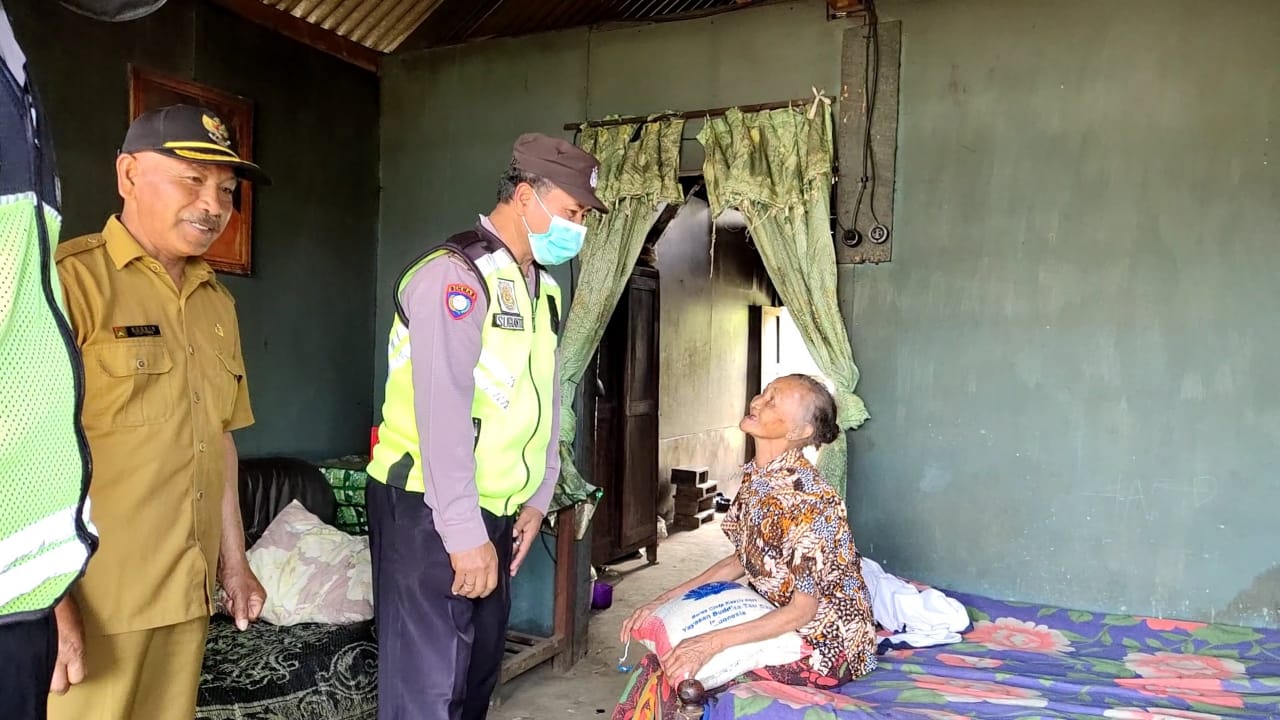 Gelar Patmor Sandi Pelita Polres Batu Berbagi Sembako