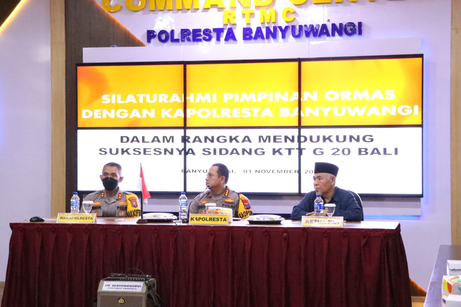 Polresta Banyuwangi Gandeng FKUB dan Pimpinan Ormas Deklarasi Dukung Sukseskan KTT G20 Bali