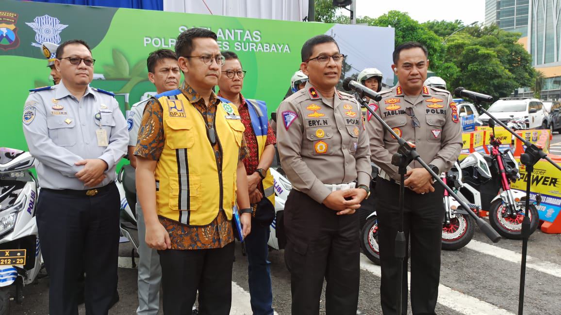 Dirlantas Polda Jatim Dampingi Tim Survey Jalur Tol Korlantas Polri di Wilayah Jatim
