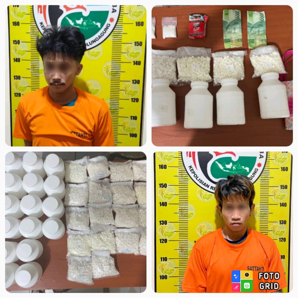 Polres Tulungagung Ungkap Narkoba, Dua Pengedar dan Puluhan Ribu Pil Doubel L Diamankan