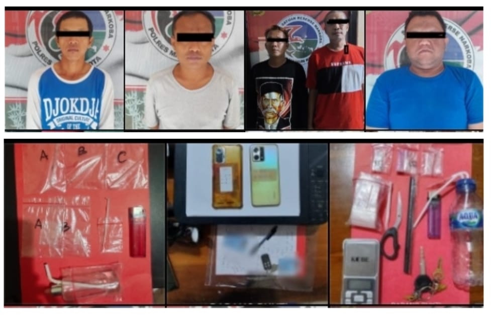 Polres Madiun Kota Kembali Berhasil Amankan 5 Tersangka Narkoba