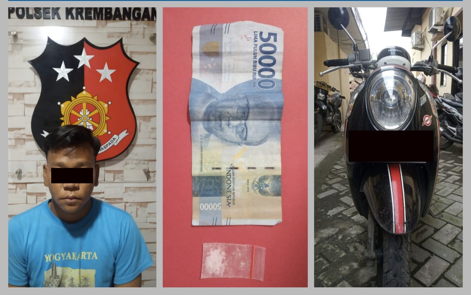 Unit Reskrim Polsek Krembangan Tangkap Pelaku Lahgun Narkotika Jenis Sabu