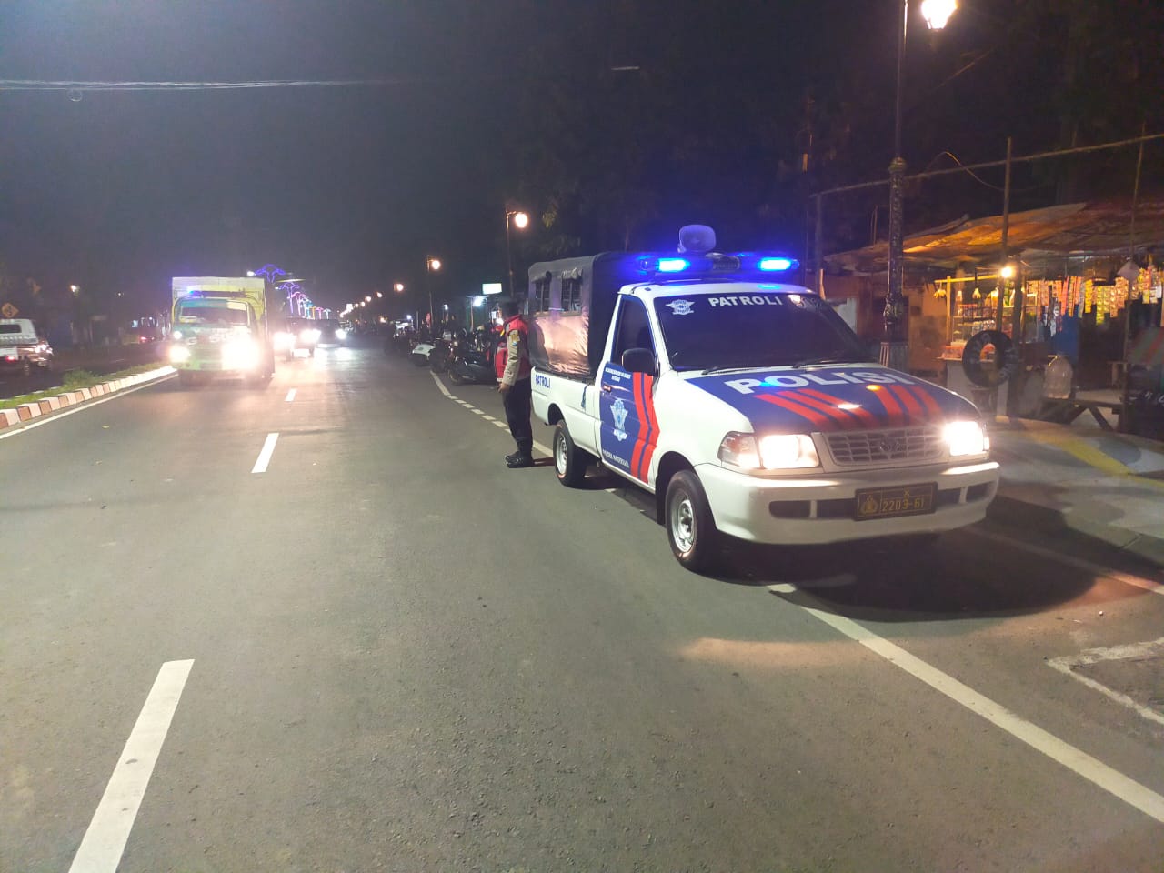 Polresta Mojokerto Lakukan Pengawasan di Dua Jalur Yang Berpotensi Untuk Balapan