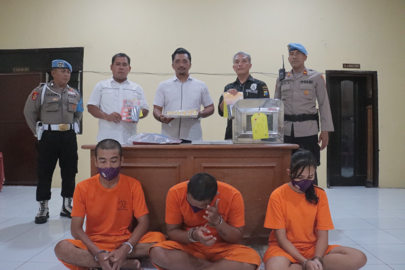 Polres Kediri Kota Ungkap Peredaran Narkoba Dengan Modus Baru, 3 Orang Tersangka Diamankan