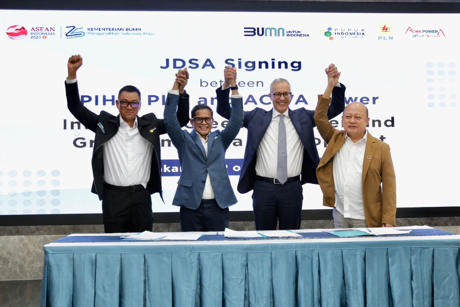 PLN, ACWA Power, Pupuk Indonesia Kerja Sama Kembangkan Green Hydrogen dan Green Ammonia Terintegrasi