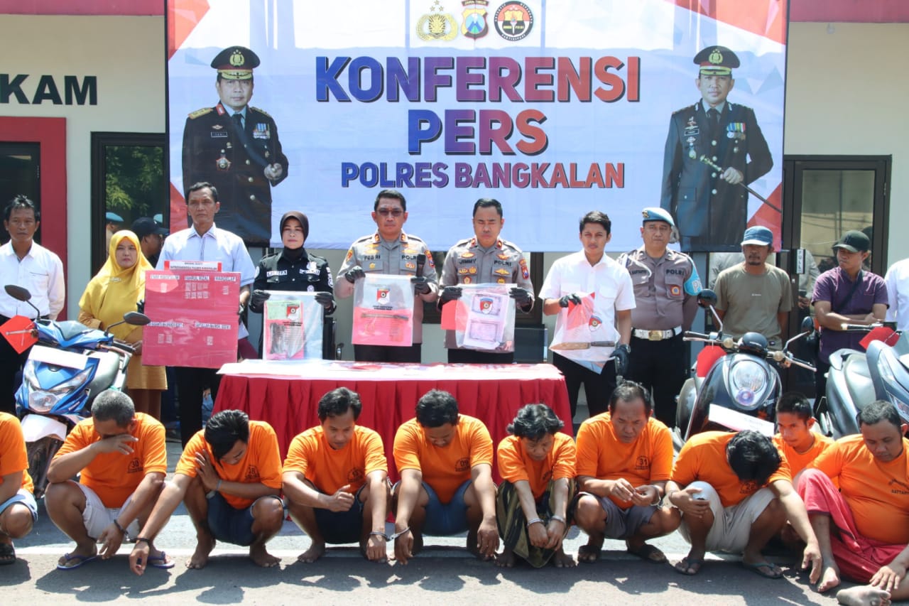 Harkamtibmas, Polisi Berhasil Ungkap Belasan Kasus di Bangkalan Selama Sebulan