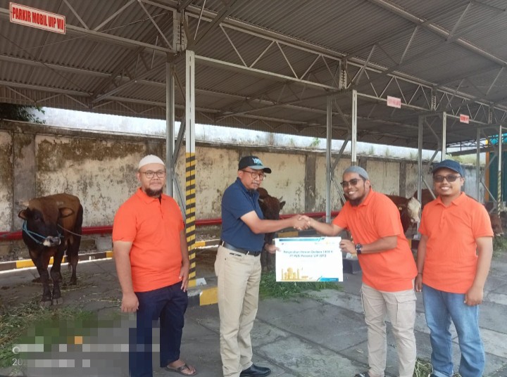 Rayakan Idul Adha 1444 H. General Manager PT PLN (Persero) UIP JBTB Serahkan Hewan Qurban